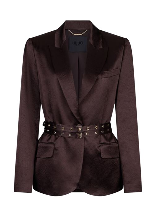 Satin blazer with belt Liu Jo | CA6146T450A.P9576